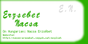 erzsebet nacsa business card